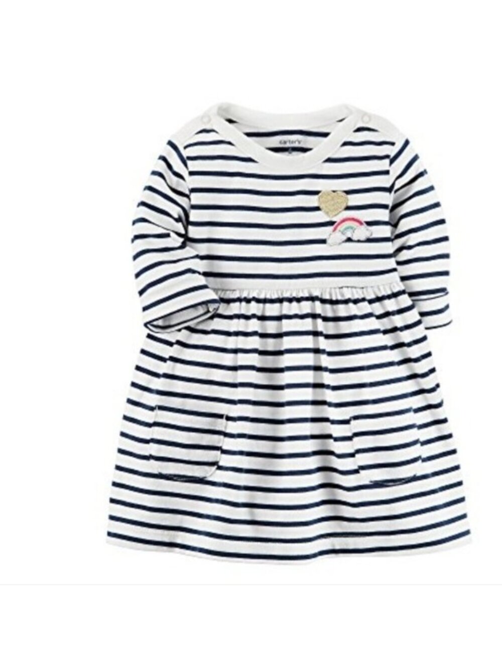 Carter's Baby Girl's Striped Jersey Dress w/ Cover, Size 3 months